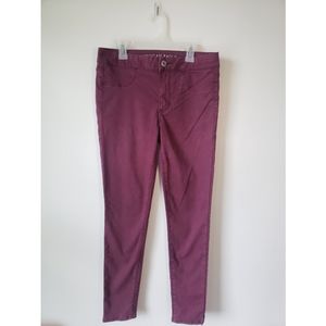 American Eagle Outfitters Burgundy Extreme Jegging
